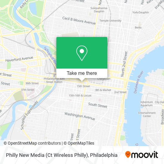 Mapa de Philly New Media (Ct Wireless Philly)