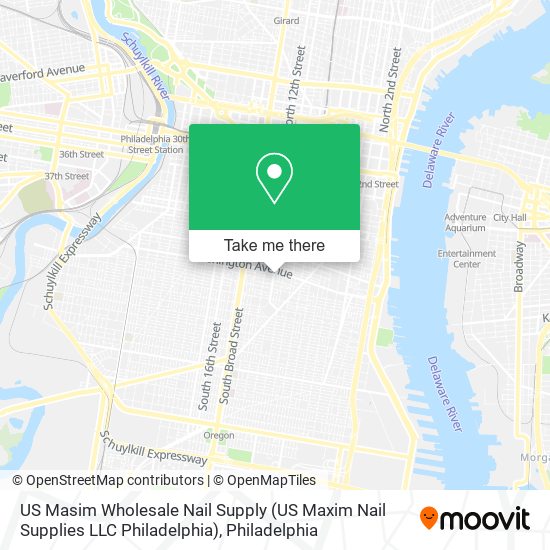 Mapa de US Masim Wholesale Nail Supply (US Maxim Nail Supplies LLC Philadelphia)