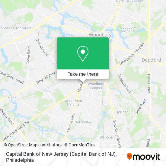 Capital Bank of New Jersey (Capital Bank of NJ) map