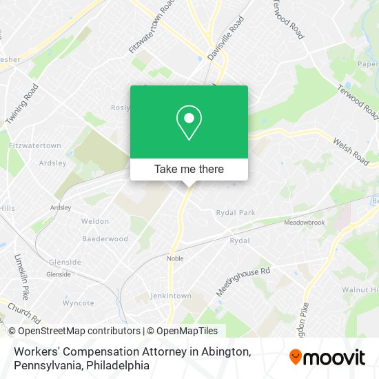 Mapa de Workers' Compensation Attorney in Abington, Pennsylvania