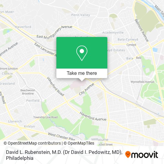 David L. Rubenstein, M.D. (Dr David I. Pedowitz, MD) map