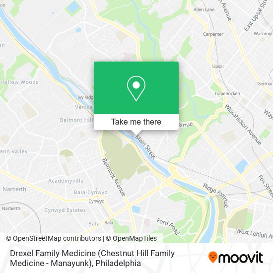 Mapa de Drexel Family Medicine (Chestnut Hill Family Medicine - Manayunk)