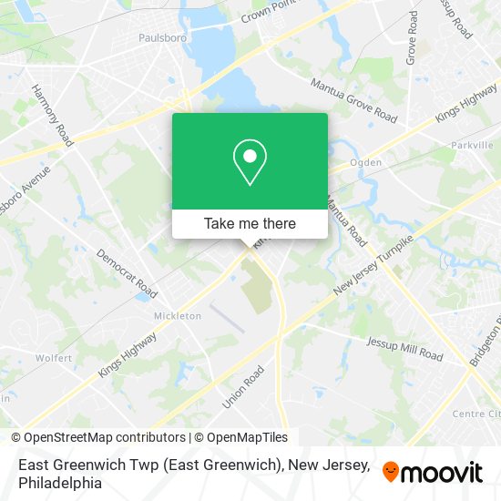 Mapa de East Greenwich Twp (East Greenwich), New Jersey