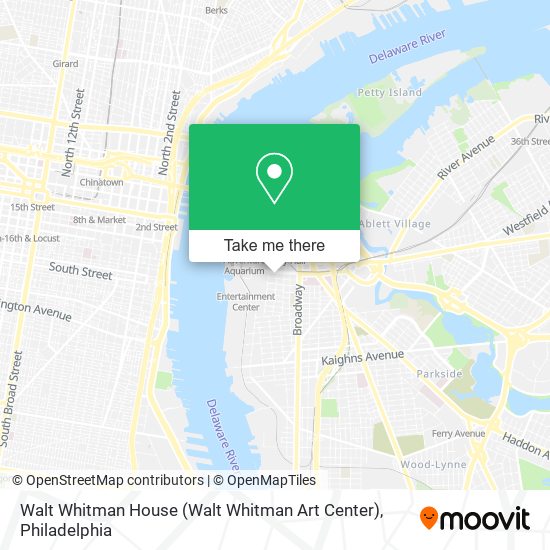 Mapa de Walt Whitman House (Walt Whitman Art Center)