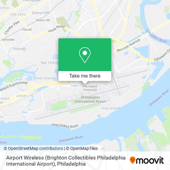 Airport Wireless (Brighton Collectibles Philadelphia International Airport) map