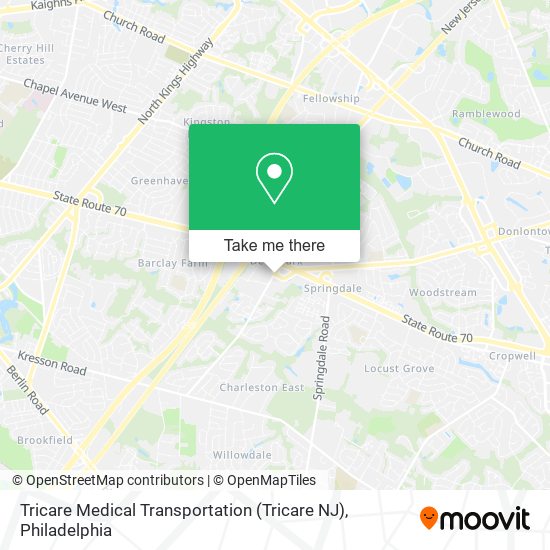 Tricare Medical Transportation (Tricare NJ) map