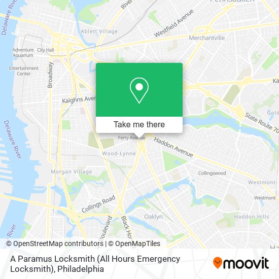 A Paramus Locksmith (All Hours Emergency Locksmith) map