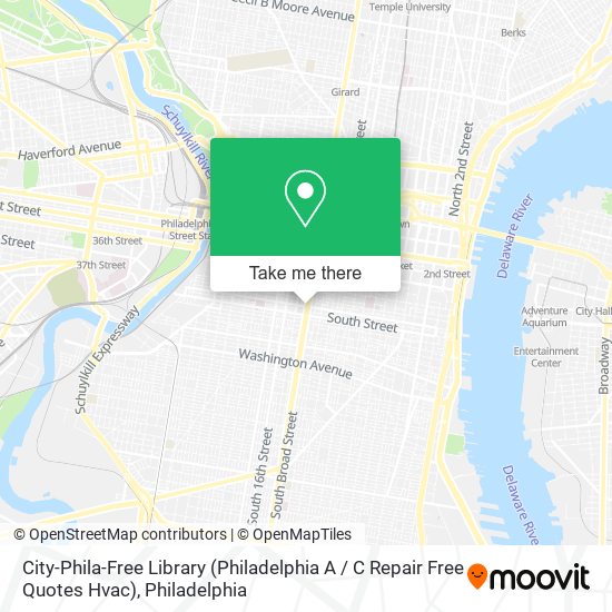 Mapa de City-Phila-Free Library (Philadelphia A / C Repair Free Quotes Hvac)