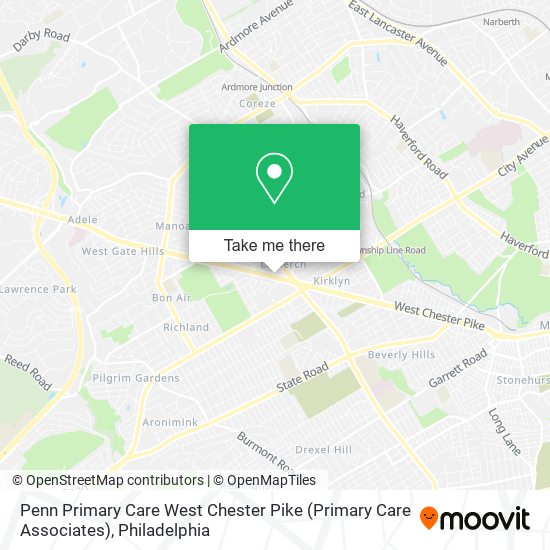 Penn Primary Care West Chester Pike (Primary Care Associates) map