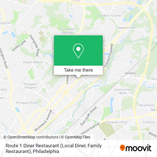 Mapa de Route 1 Diner Restaurant (Local Diner, Family Restaurant)