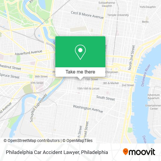 Mapa de Philadelphia Car Accident Lawyer