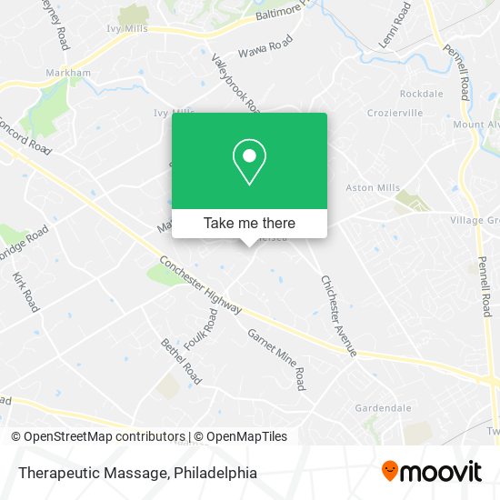 Therapeutic Massage map