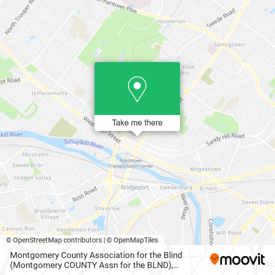 Montgomery County Association for the Blind (Montgomery COUNTY Assn for the BLND) map