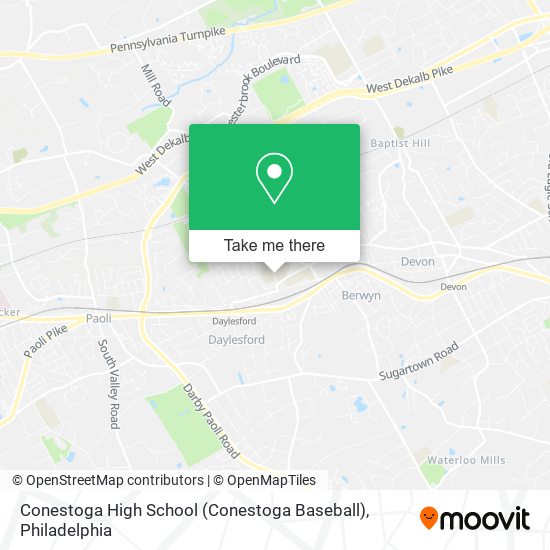 Mapa de Conestoga High School (Conestoga Baseball)