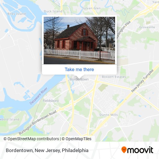 Mapa de Bordentown, New Jersey