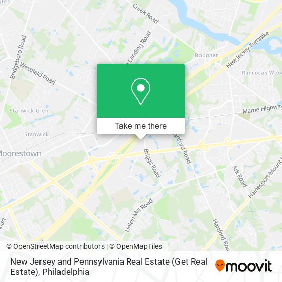 Mapa de New Jersey and Pennsylvania Real Estate (Get Real Estate)
