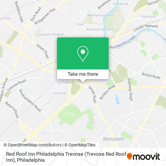 Red Roof Inn Philadelphia Trevose map