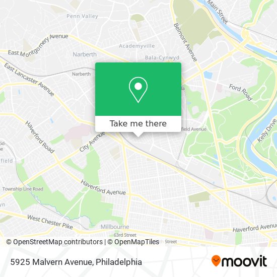 Mapa de 5925 Malvern Avenue