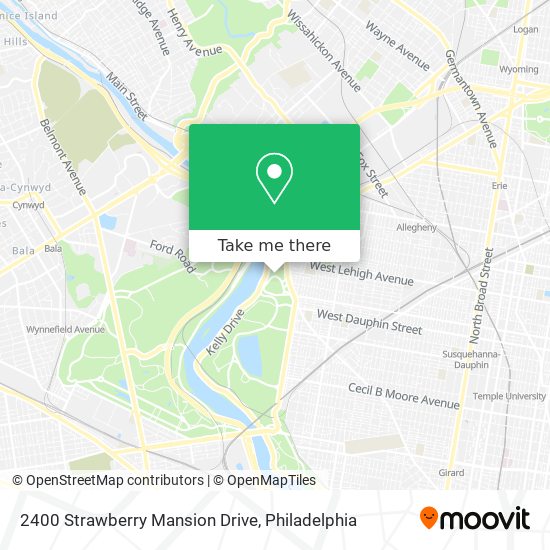 2400 Strawberry Mansion Drive map