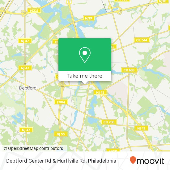 Deptford Center Rd & Hurffville Rd map
