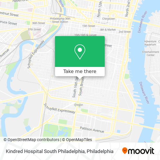 Kindred Hospital South Philadelphia map