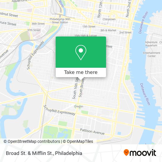 Broad St. & Mifflin St. map