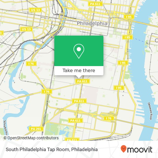 Mapa de South Philadelphia Tap Room