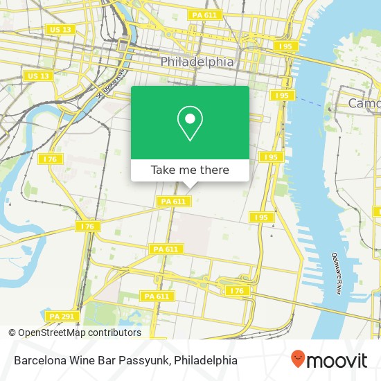 Barcelona Wine Bar Passyunk map