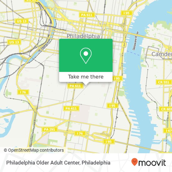 Mapa de Philadelphia Older Adult Center