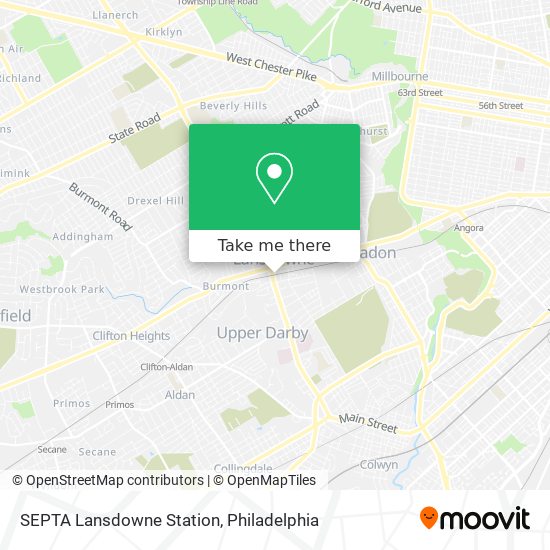 Mapa de SEPTA Lansdowne Station