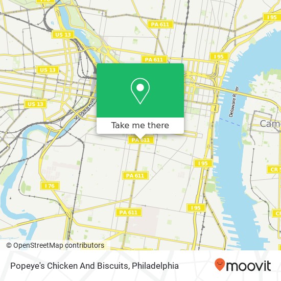 Popeye's Chicken And Biscuits map