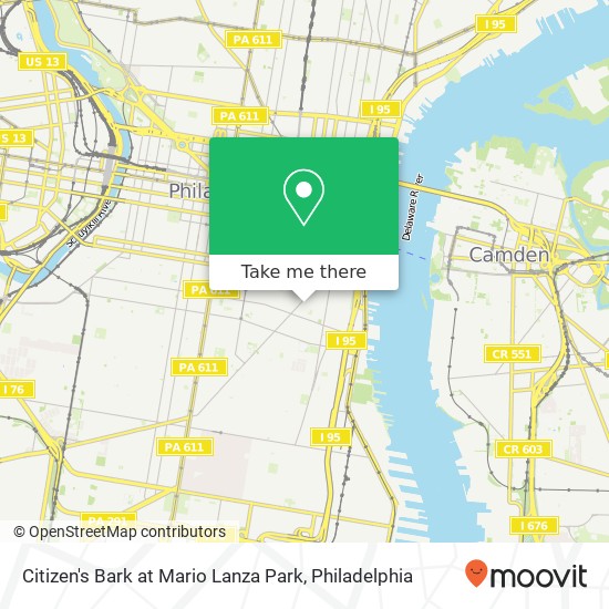Citizen's Bark at Mario Lanza Park map