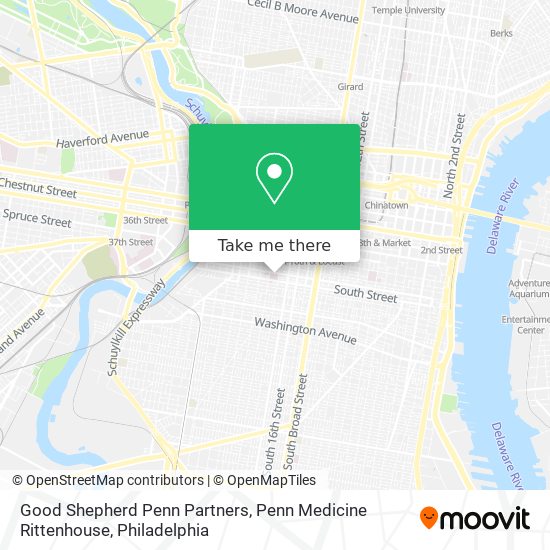 Mapa de Good Shepherd Penn Partners, Penn Medicine Rittenhouse