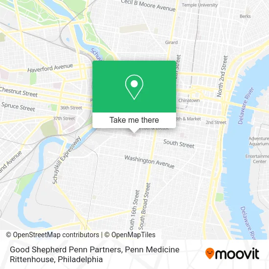 Mapa de Good Shepherd Penn Partners, Penn Medicine Rittenhouse
