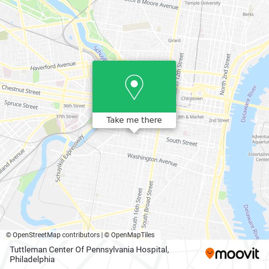 Tuttleman Center Of Pennsylvania Hospital map