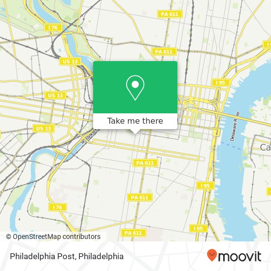 Mapa de Philadelphia Post