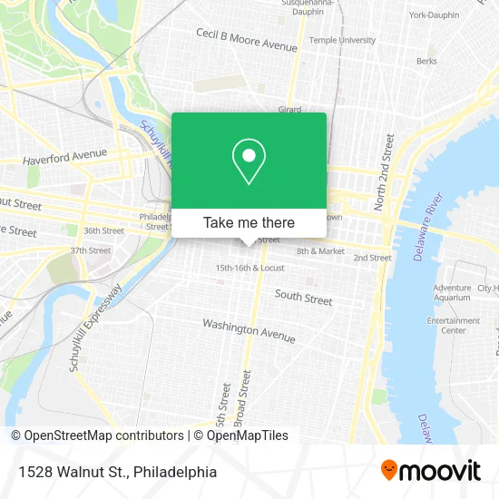 Mapa de 1528 Walnut St.