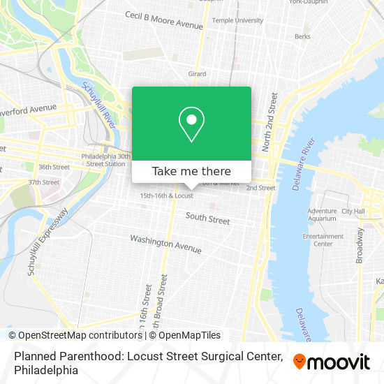 Mapa de Planned Parenthood: Locust Street Surgical Center