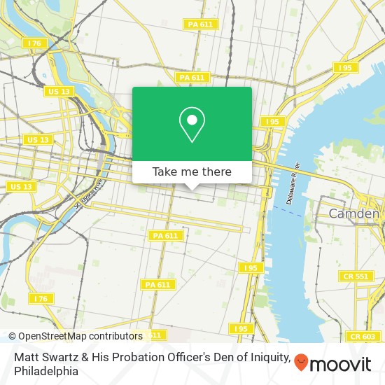 Mapa de Matt Swartz & His Probation Officer's Den of Iniquity