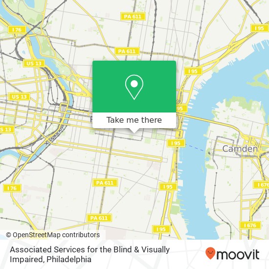 Mapa de Associated Services for the Blind & Visually Impaired