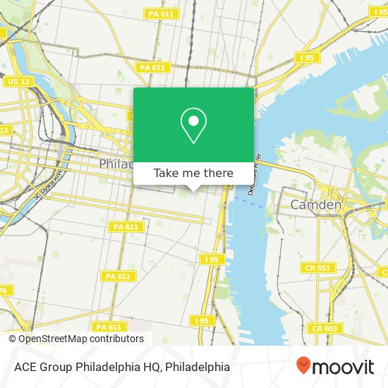 Mapa de ACE Group Philadelphia HQ