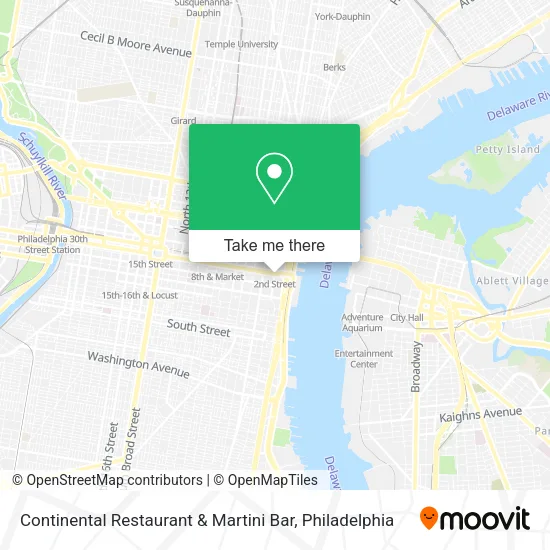 Continental Restaurant & Martini Bar map
