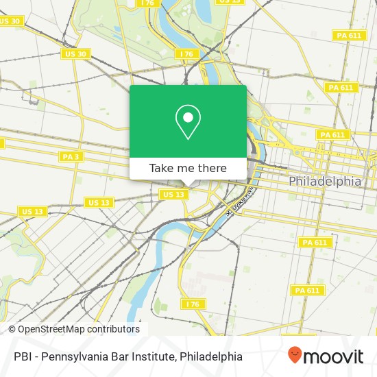 PBI - Pennsylvania Bar Institute map