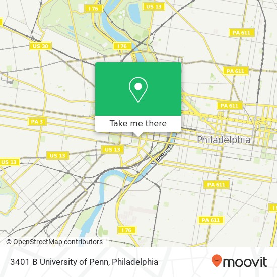 Mapa de 3401 B University of Penn