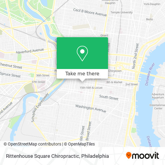 Rittenhouse Square Chiropractic map