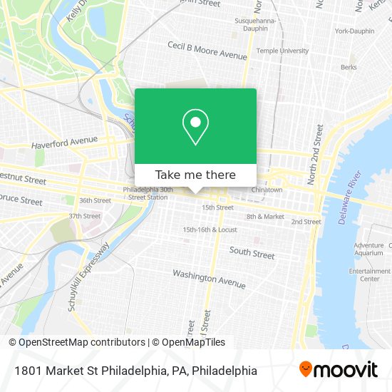 Mapa de 1801 Market St Philadelphia, PA