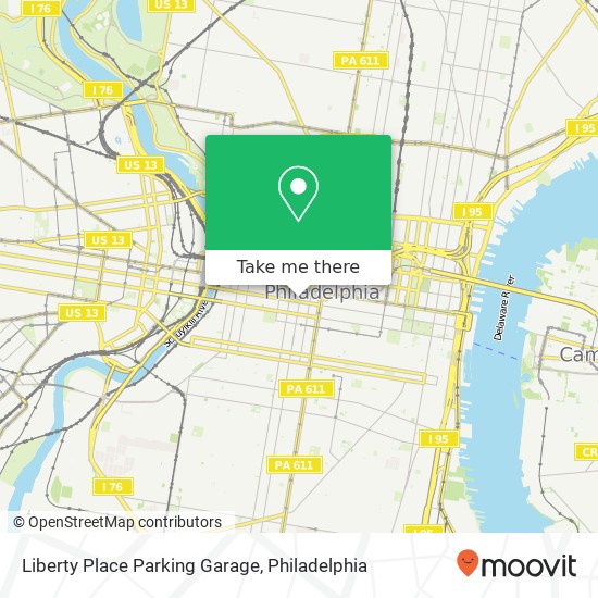 Mapa de Liberty Place Parking Garage