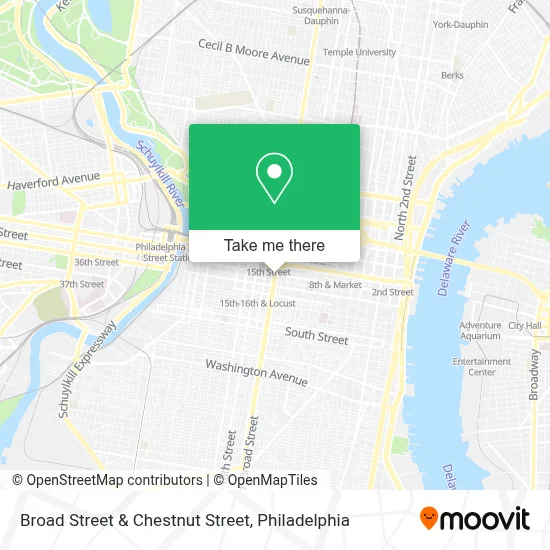 Broad Street & Chestnut Street map