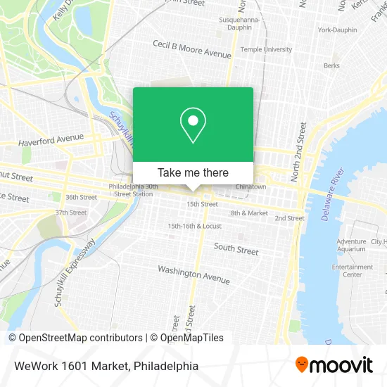 WeWork 1601 Market map
