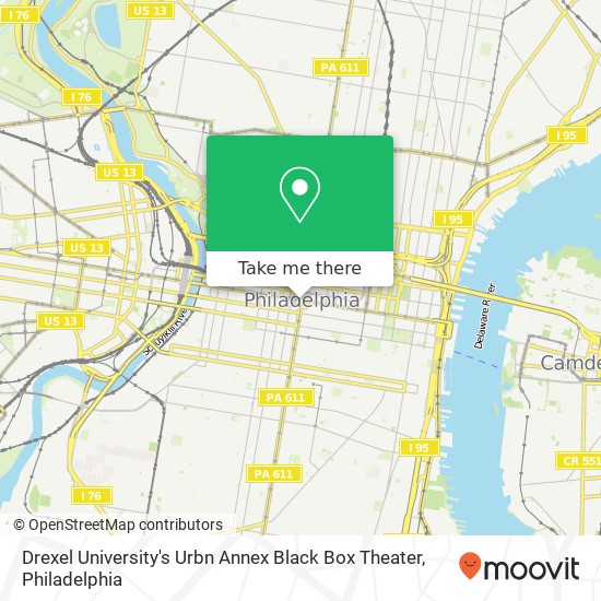 Drexel University's Urbn Annex Black Box Theater map